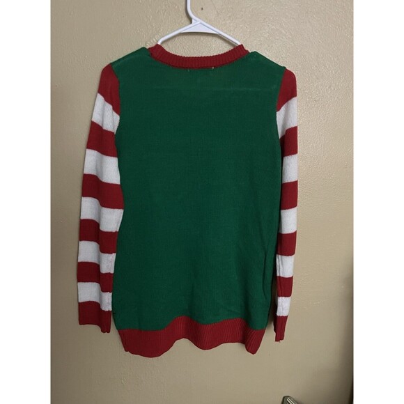 Merry Wear Tic Tac Toe Ugly Christmas Sweater Knit Top Size Medium - Picture 6 of 9